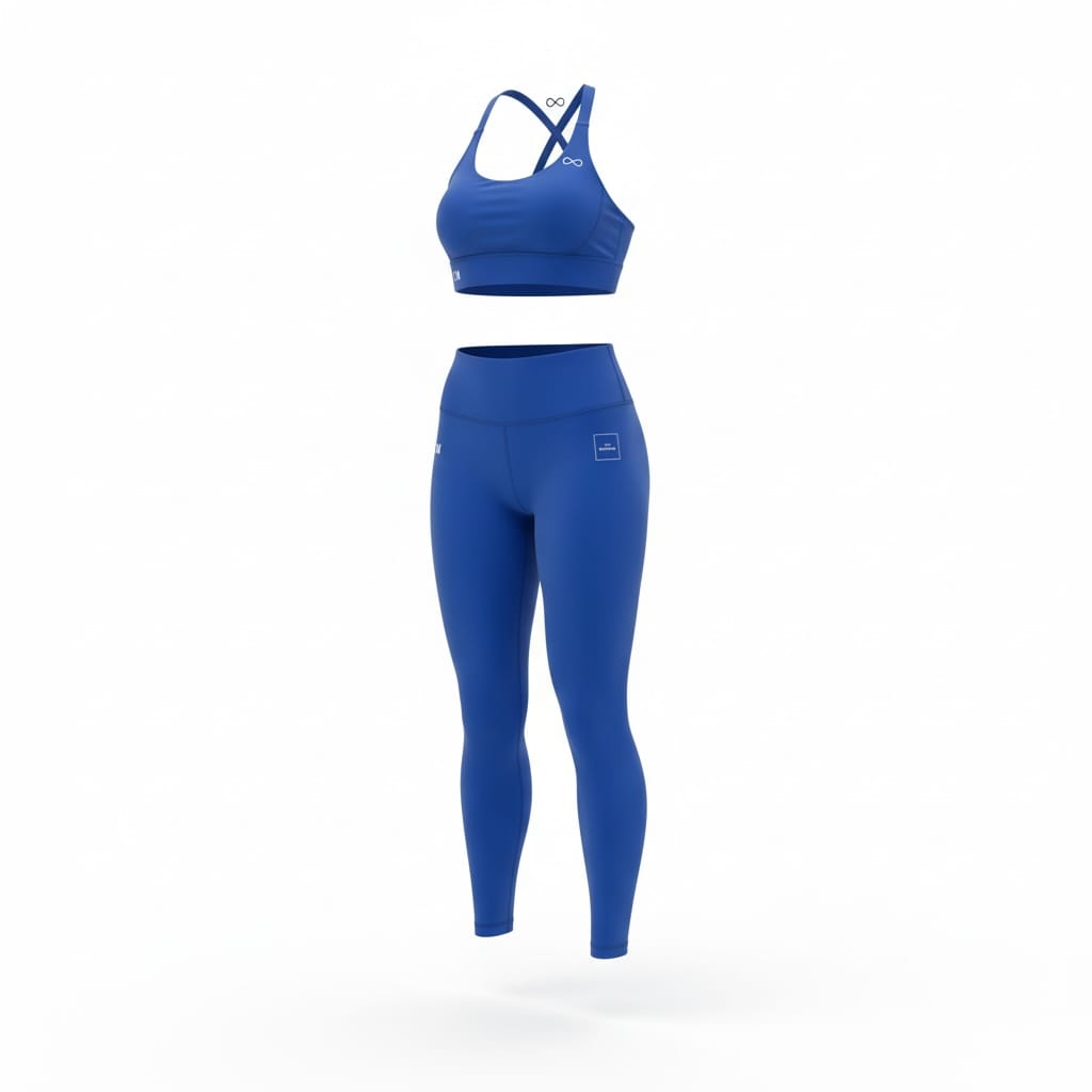 Royal blue women's matching yoga set