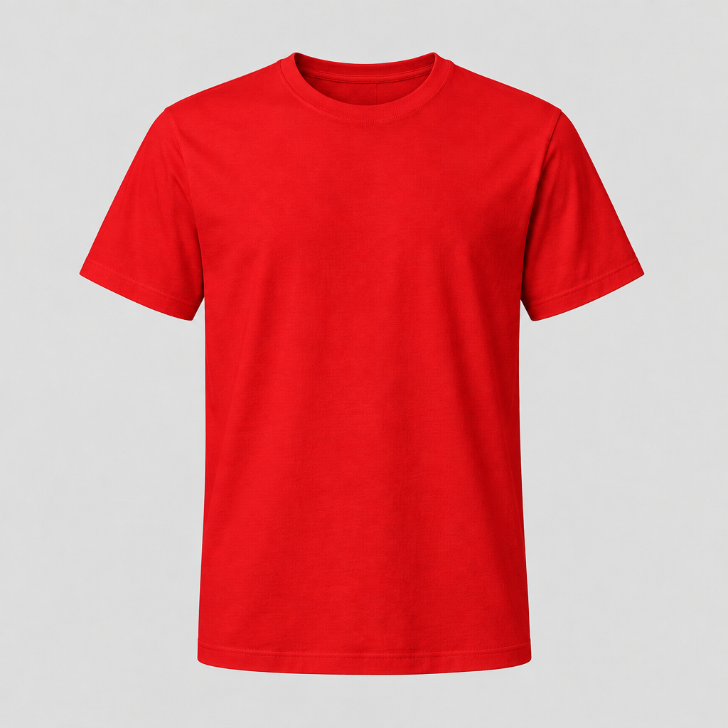 Red T-shirt mockup
